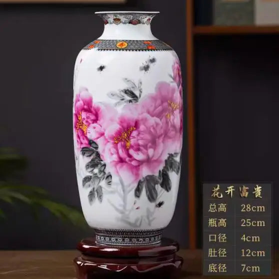 Jingdezhen keramična vaza vintage kitajske tradicionalne vaze domača vaza živali vaza fino gladko površinsko opremljanje člankov