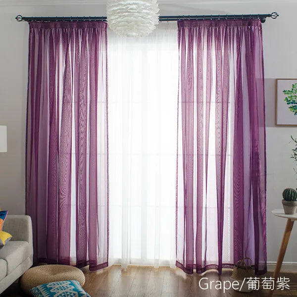 1side Romantic Home Decor Rose Voile Perspective Curtains Living Room Window Curtains Tulle Sheer Curtains only window screening