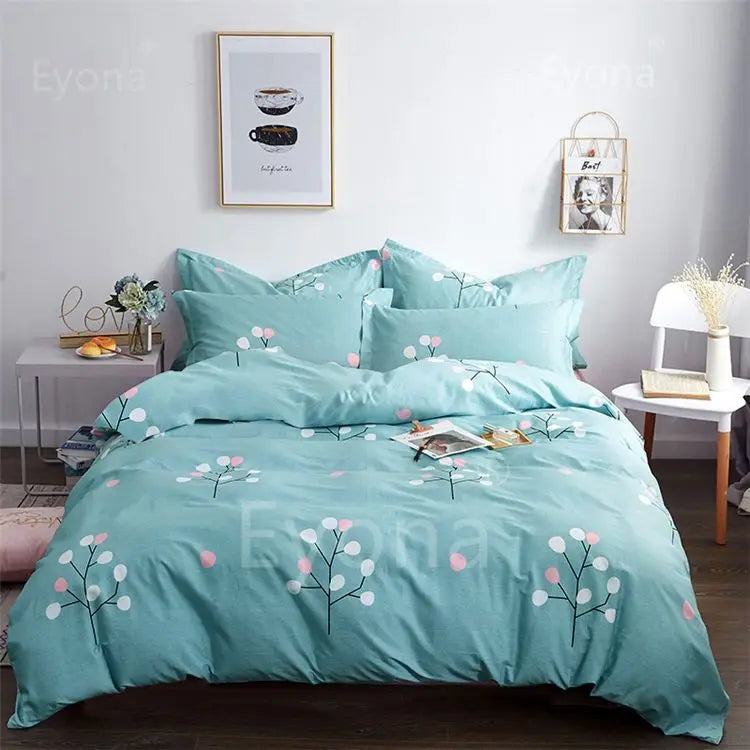 Quilt Cover1.5x2.0m Student Dormitory Single Duvet Cover Double Duvet Single Child 1.1m Lattice Plant Floral Geometric Pattern