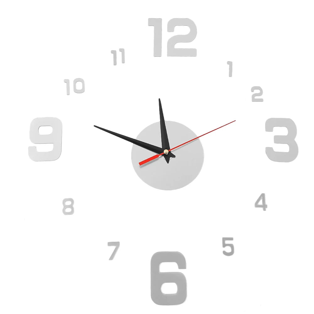 3D Wall Clocks DIY Number Acrylic Mirror Wall Stickers for Home Decor Living Room Digital Clock Art Decals Hanging Watch Sticker