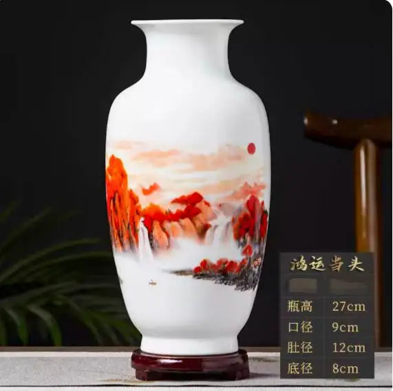 Jingdezhen keramična vaza vintage kitajske tradicionalne vaze domača vaza živali vaza fino gladko površinsko opremljanje člankov