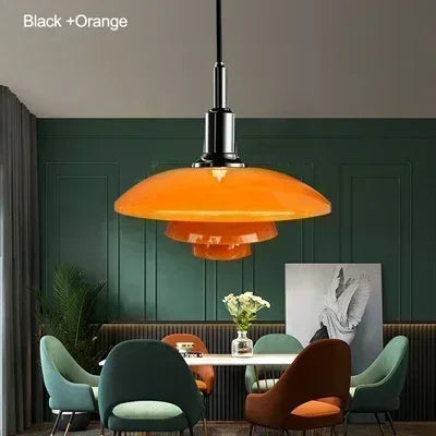 Bauhaus 3 Layer Glass LED Pendant Lamp Danish Designer Chandelier Bedroom Bedside Living Dining Room Lighting Fixtures Decor
