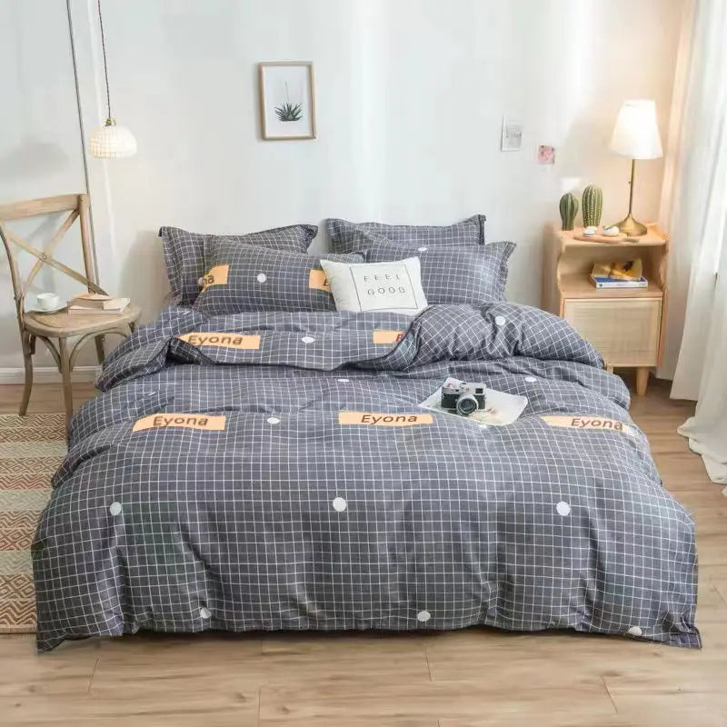 Quilt Cover1.5x2.0m Student Dormitory Single Duvet Cover Double Duvet Single Child 1.1m Lattice Plant Floral Geometric Pattern