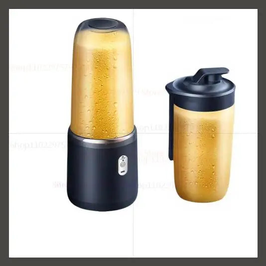 6 Blades 400ml Portable Double Cup Juicer Mixer USB Rechargeable 6 Blade Juice Extractor For Fresh Lemon Orange Smoothie