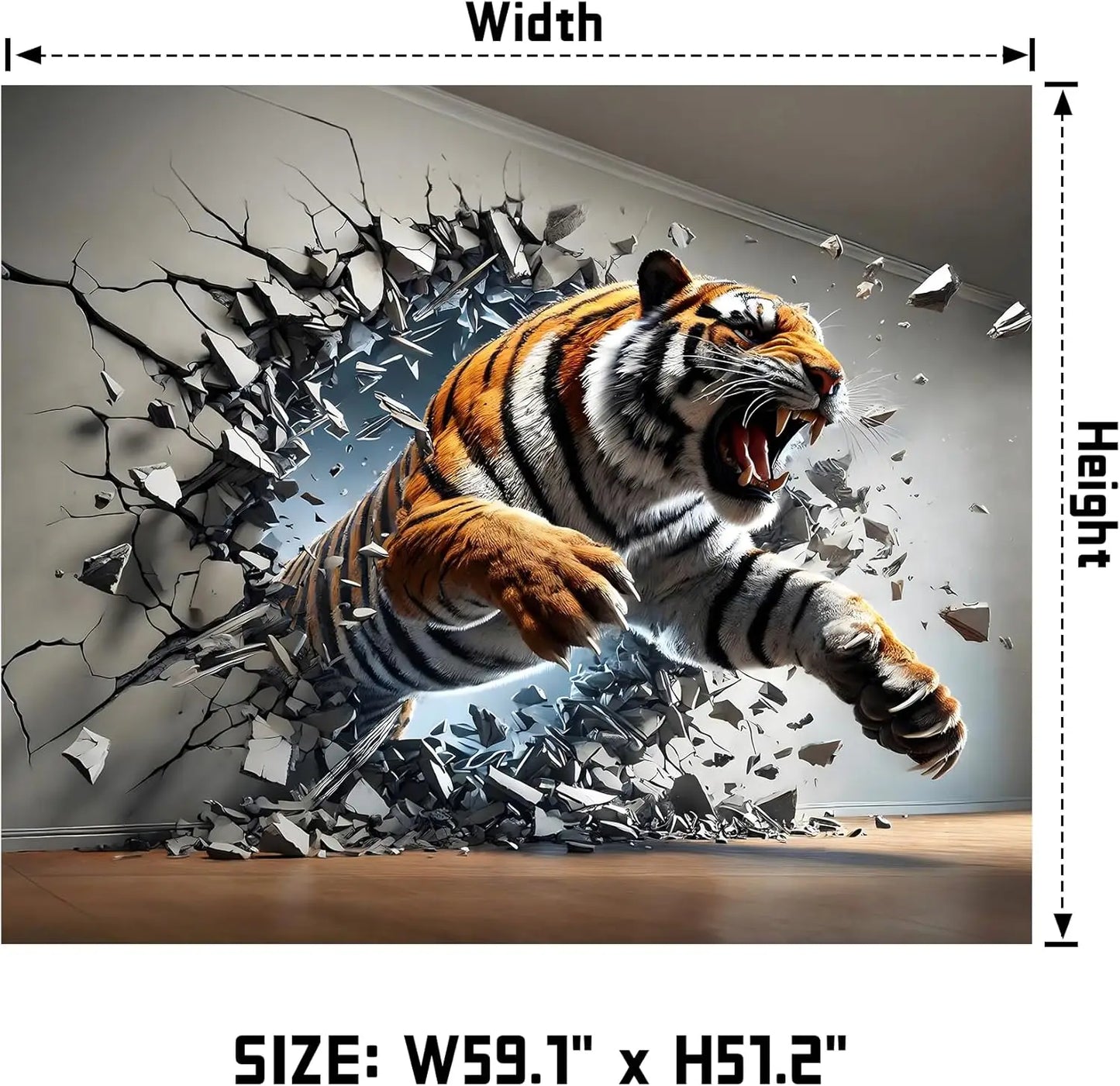 3Dtapestry of puppies, lions, and animals Suitable for male bedroom,living room, dormitory home decoration, cool male decoration