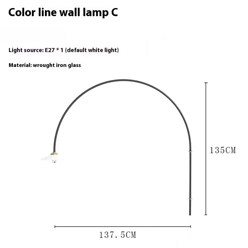 Nordic Designer Simple Industrial Wall Lamp Long Pole Rotating Wall-mounted Restaurant Hotel Living Room Art Home Decoration LED