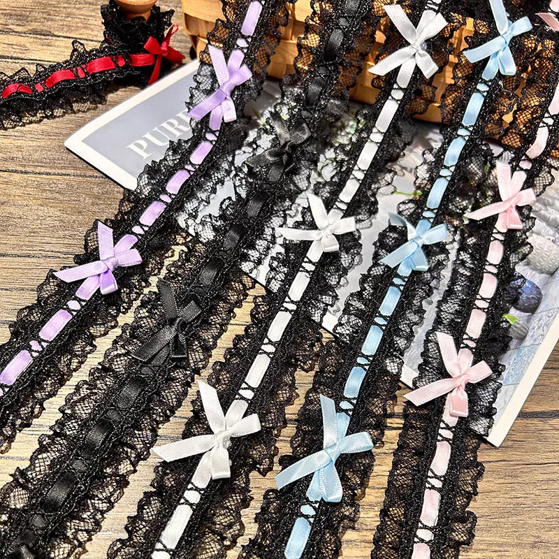 Bow Pleated Lace Handmade Diy Decoration Baby Clothes Skirt Hem Clothing Lace Accessories Curtains Home Decoration Accessories