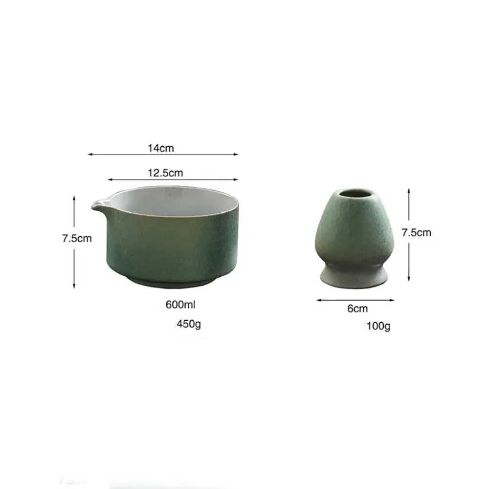 Japanese Ceramic Matcha Set Reusable Traditional Tea Whisk Stand Tea Sets Safe Matcha Whisk Set Tea Lovers Gifts
