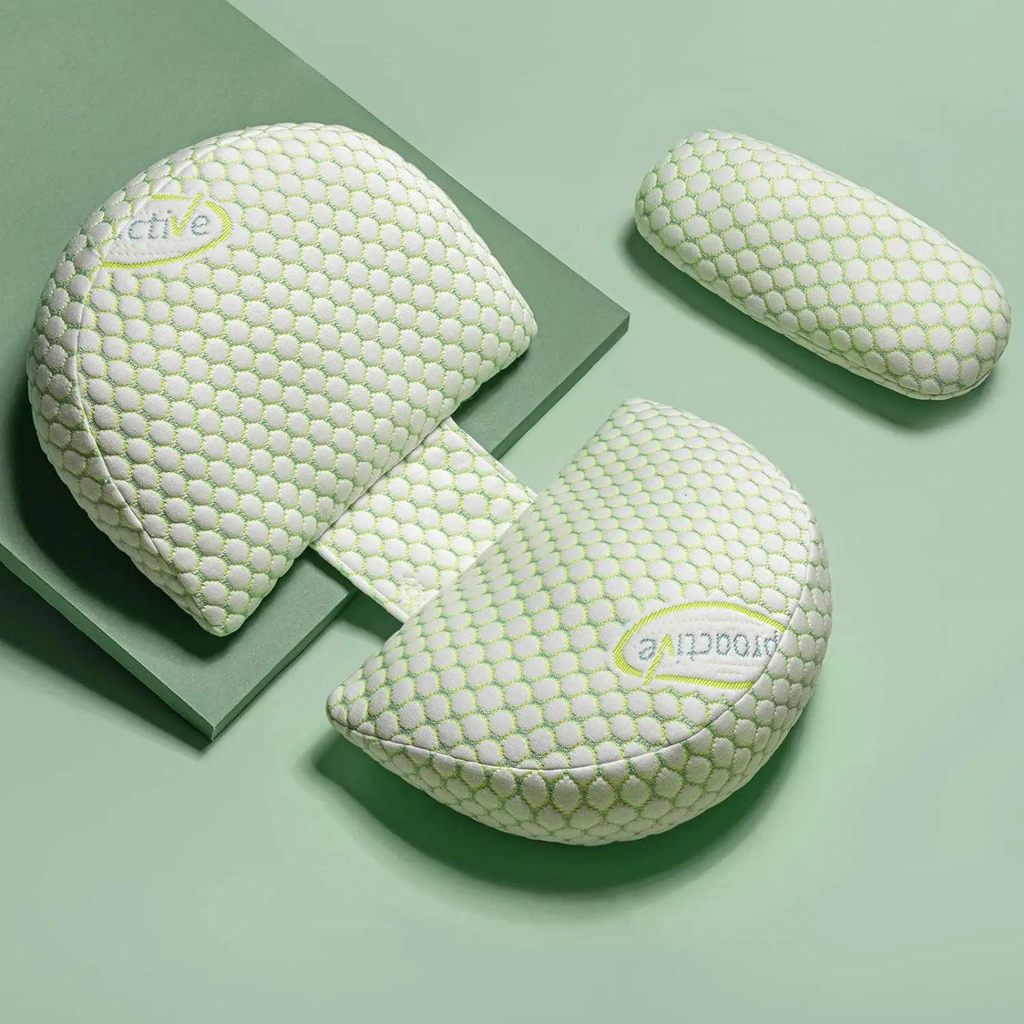 Almohada de cuña para embarazo para dormir, almohada de cuerpo completo cómoda ajustable, almohada de apoyo para embarazadas, almohada corporal de maternidad 2024