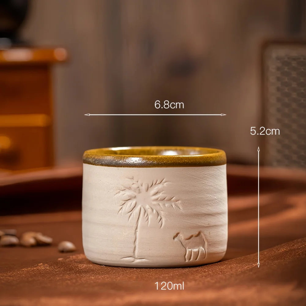 Ceramic Coffee Cup Tea Cup Middle East Desert Camel Coconut Tree Creative Easy To Clean Office Home Kitchen Luxury Gift Cup