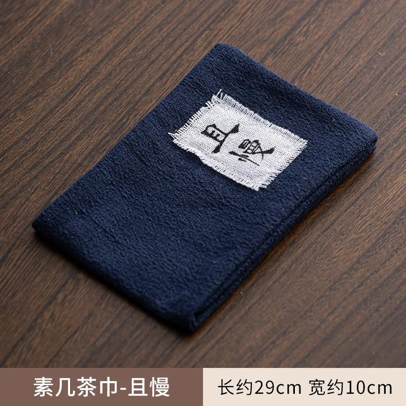 Absorbent Cotton Linen Tea Towel Aesthetic Teapot Cleaning Towel Dish Towels for Kitchen Tea Napkins Tea Cloth Tea Items Craft