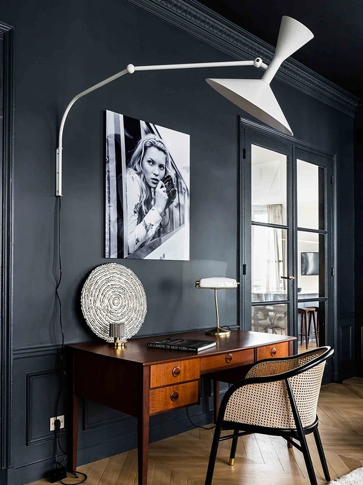 Nordic Minimalist Italian Wall Lamp Rotatable Swing Arm Sconce for Living Room Bedroom Study Room Bedside Decor Lighting Fixture