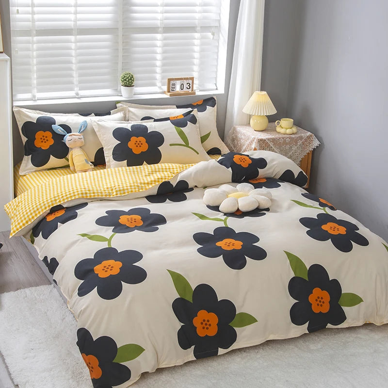 Simple plaid Duvet Cover 220x240 nordic Quilt Cover 2 people 1PCS Comforter Covers for double queen king size bed 135 150x200