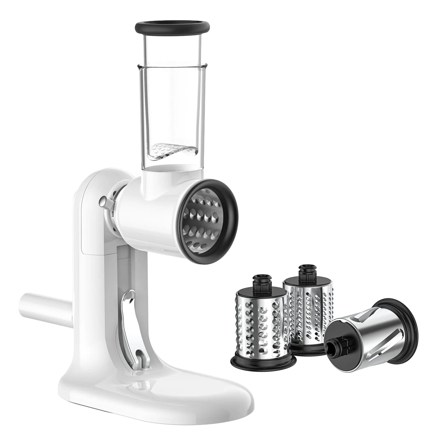 GVODE Manual Meat Grinder & Rotary Cheese Grater with Handle  with 3 Interchangeable Blades Sausage Maker with 4 Grinding Plates