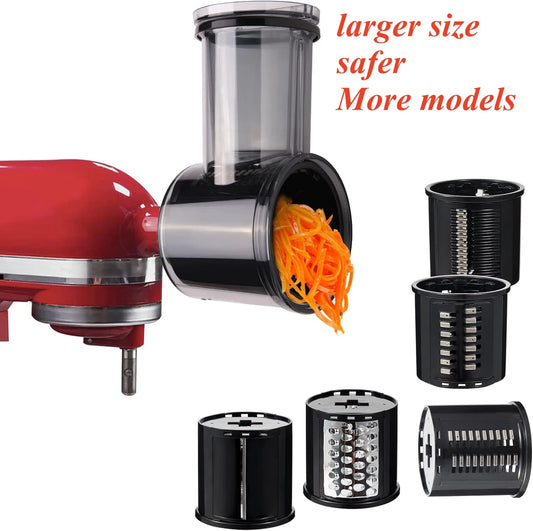 Slicer Shredder Attachment for KitchenAid Stand Mixer, Cheese Grater, Vegetable Slicer Attachment,Slicer Accessories 5 Blades