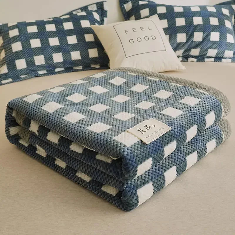 Cobertor de malha lance macio chenille fio de malha cobertor máquina lavável crochê artesanal malha lance cobertor para sofá cama
