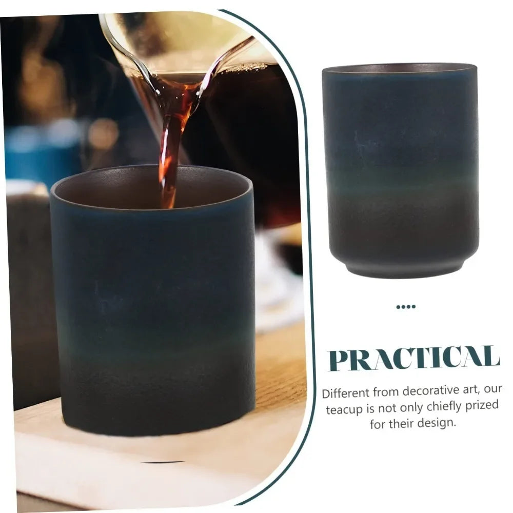 1pc Restaurant Kiln Coffee Cup 200ML Japanese Tea Cup High Temperature Resistant Ceramic Retro Style Gradient Mug Drinkware