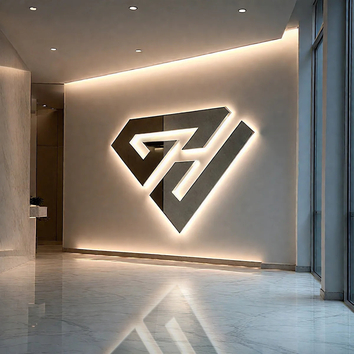 High Quality Indoor Luxury Salon Light Sign Custom Wall logo Design Signage 3D Led Letter Business Sign Outdoor