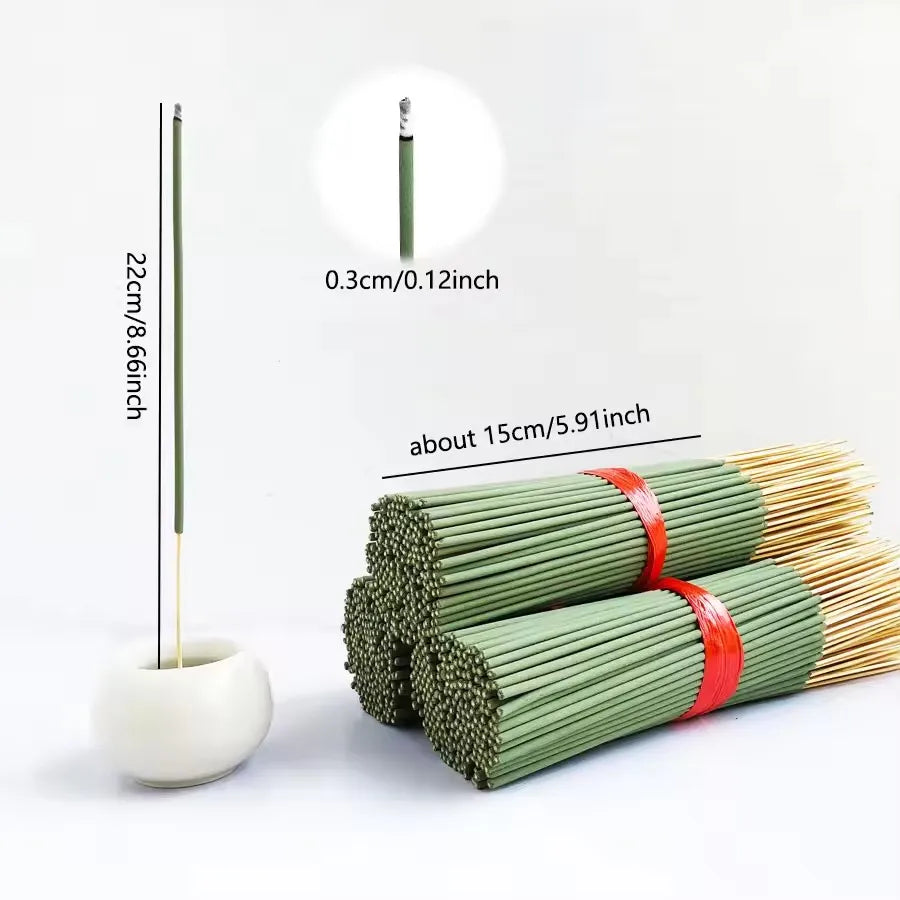 Bulk Sale 22cm/8.66inch White Sage Incense Sticks Clean and Low Powder for Yaga Meditation Hotel Home Bamboo Stick Incense