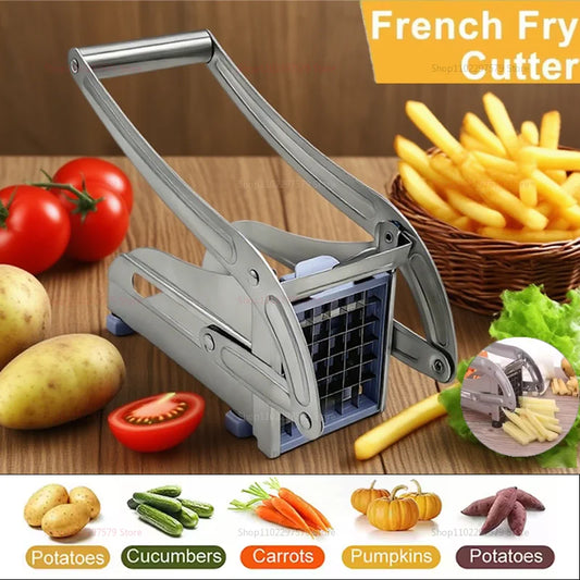 Multifunction Manual French Fry Cutter Stainless Steel Vegetable Slicer Fast Cutting Tool For Home Kitchen Cooking And Food Prep
