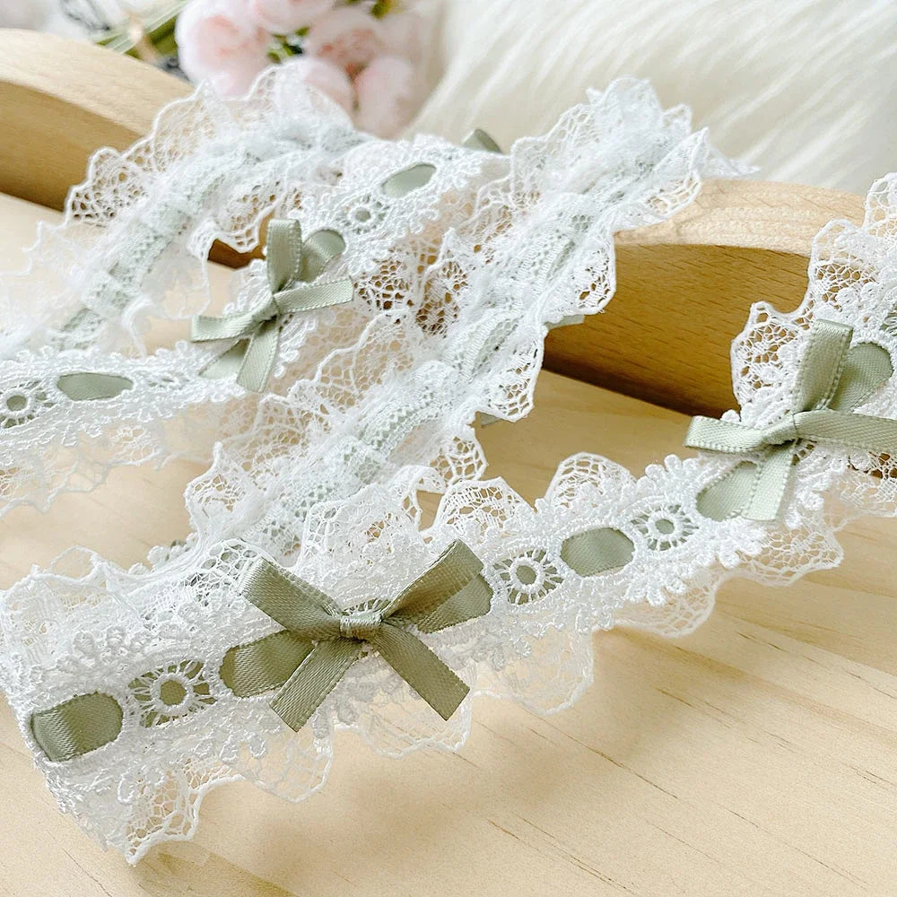 2Meters Bow Decorative Lace Trim Ribbons For Crafts Party Dress Sewing Diy Supplies Handmade Fabric Gift Wrapping Trimming Black