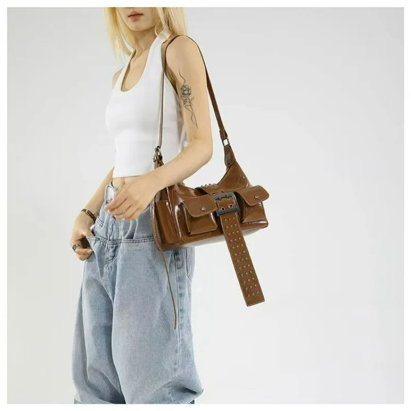 Fashionable and Versatile Casual Women's Solid Color PU Trendy Shoulder Bag Crossbody Bag Luxury Designer Bags Bags for Woman