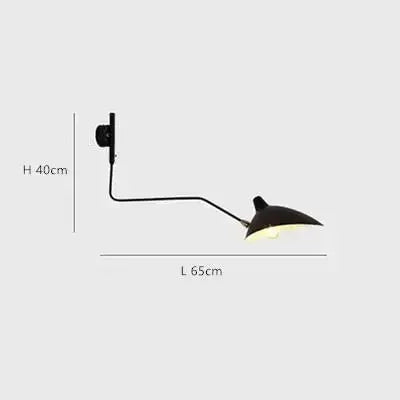 French Designer Long Arm Wall Sconce Lamp Rotary Led Light for Living Room Bedroom