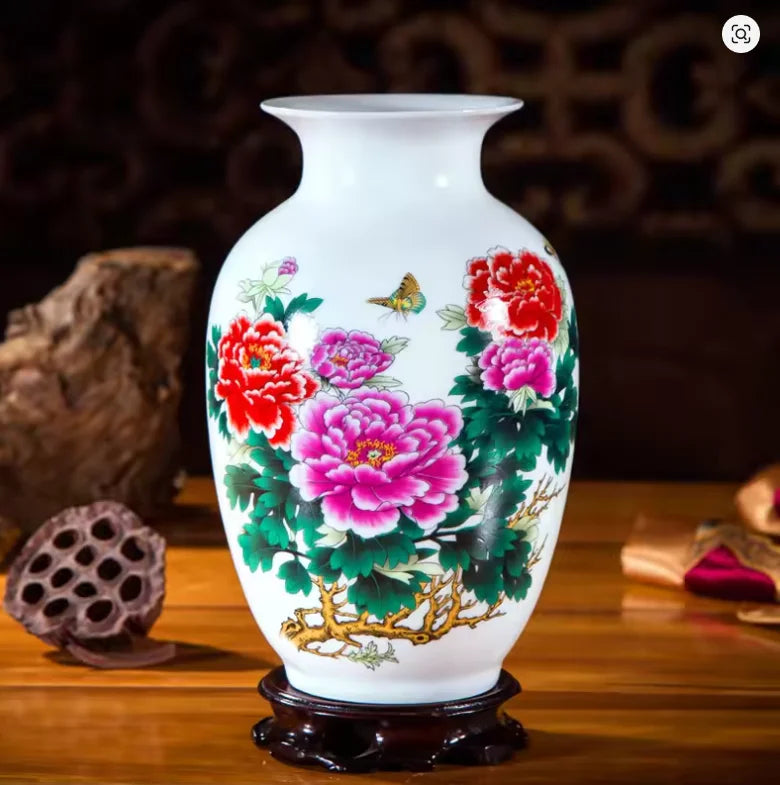 Jingdezhen keramična vaza vintage kitajske tradicionalne vaze domača vaza živali vaza fino gladko površinsko opremljanje člankov