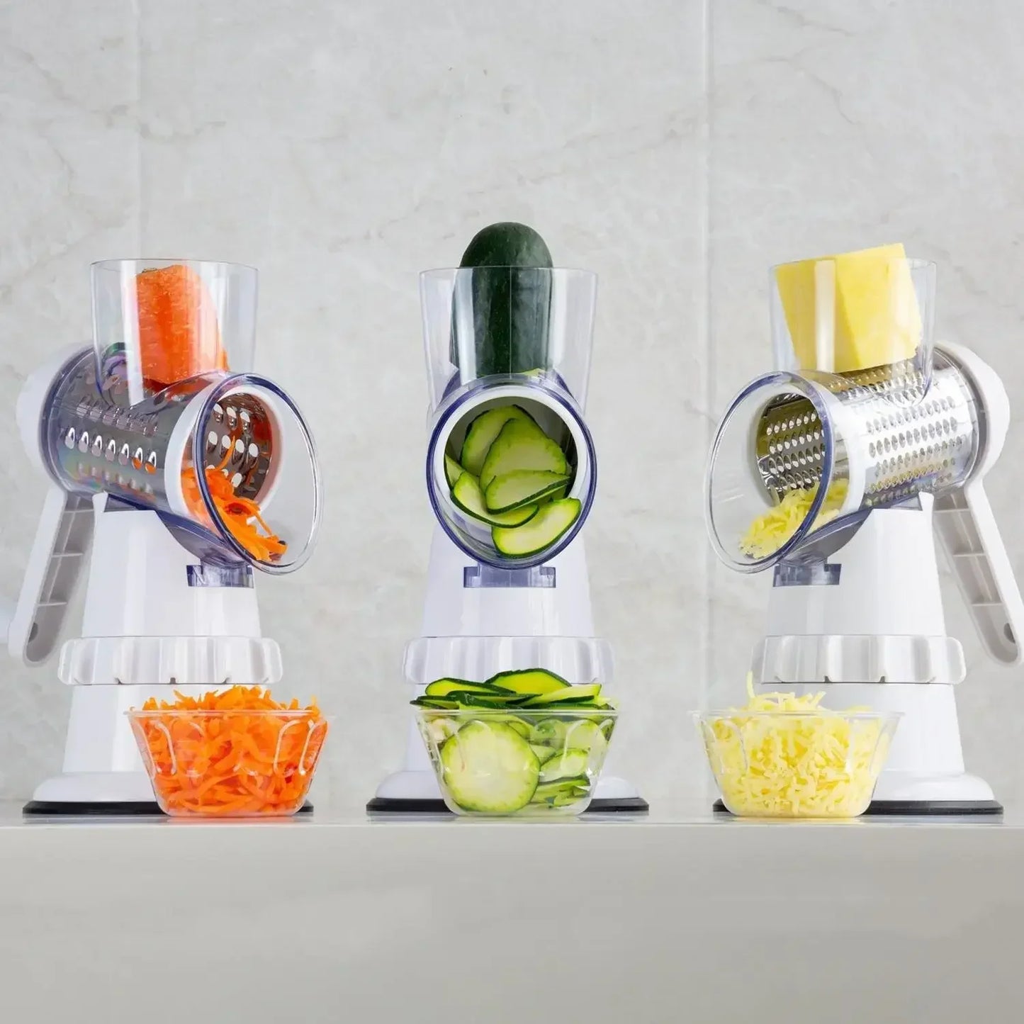3 in1 Vegetable Slicer Chopper Grater Manual Kitchen Tools,For Cucumber Carrot Cutter Garlic Round Mandolin Shredder Potato Home