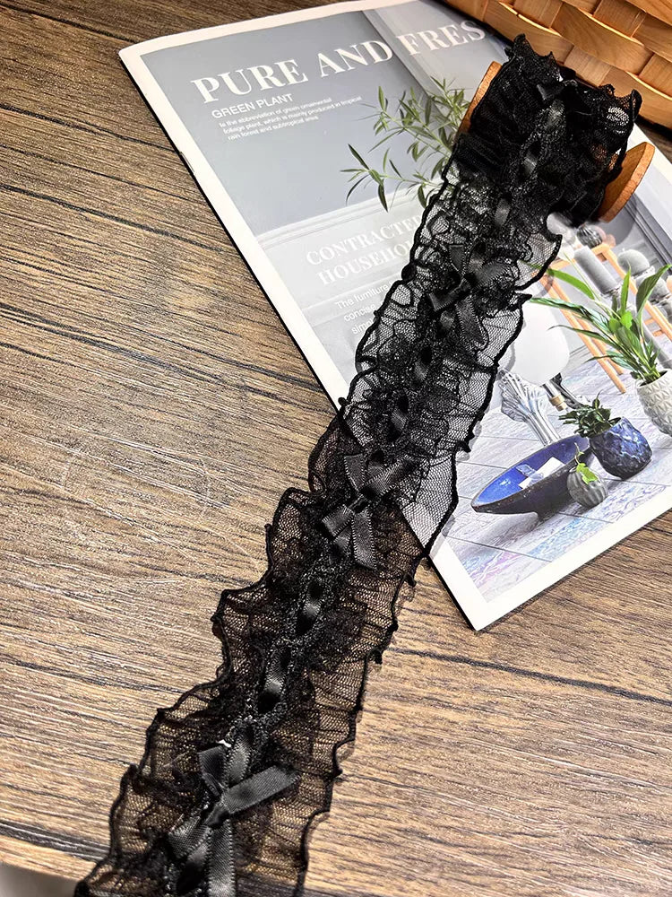 Bow Pleated Lace Handmade Diy Decoration Baby Clothes Skirt Hem Clothing Lace Accessories Curtains Home Decoration Accessories