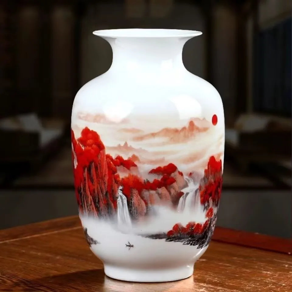 Jingdezhen keramična vaza vintage kitajske tradicionalne vaze domača vaza živali vaza fino gladko površinsko opremljanje člankov