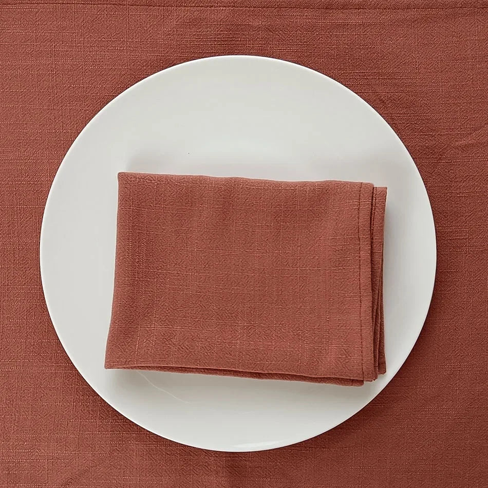 4PCS Table Napkins,40X40cm Cotton Linen Kitchen Tableware Towel,Soft Durable Cloth,Washable and Reusable Placemat