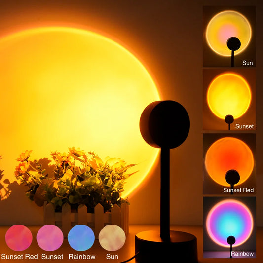 USB Sunset Light LED mavrica Neon Night Lamp Sunset Sunset Projector Self Photography Light Wall Atmosphere Osvetlitev za dekor spalnice