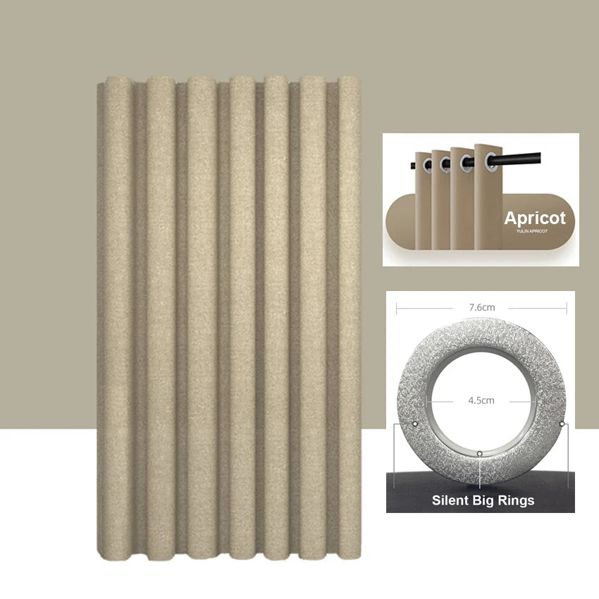 Imitation Linen Shower Curtain with Big Rings Bathroom Waterproof Thick Fabric Bath Curtains Bathtub Large Modern Bathing Cover