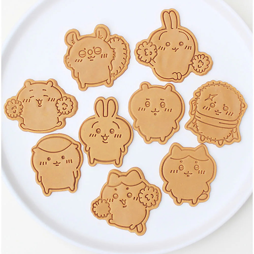 Cartoon Doll Cookie Cutters Pressable Biscuit Mold DIY Kitchen Baking Pastry Bakeware