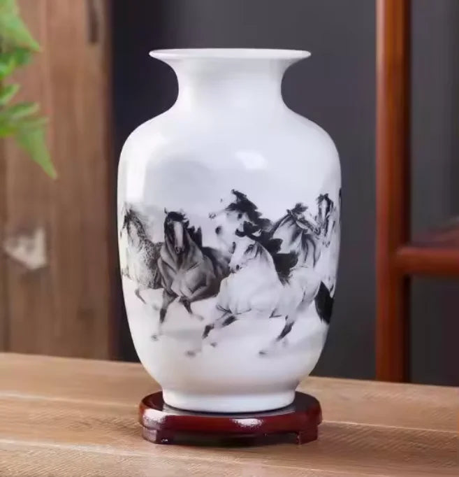 Jingdezhen keramična vaza vintage kitajske tradicionalne vaze domača vaza živali vaza fino gladko površinsko opremljanje člankov