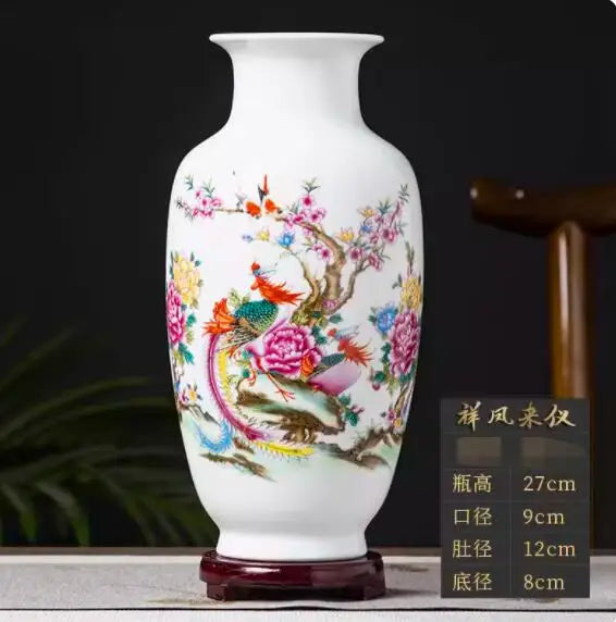 Jingdezhen keramična vaza vintage kitajske tradicionalne vaze domača vaza živali vaza fino gladko površinsko opremljanje člankov