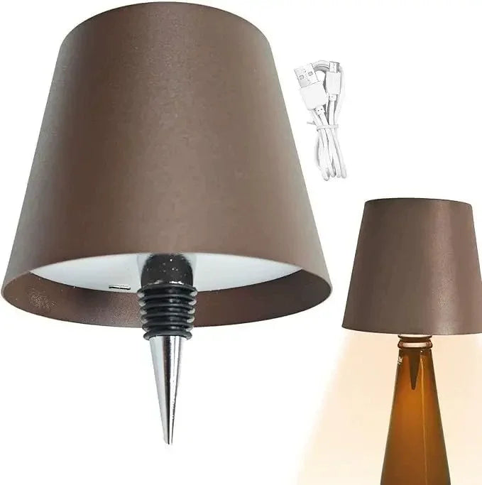 Lampe de table de bouteille sans fil, contrôle tactile, 3 couleurs et lampe de nuit à gradation continue pour bar extérieur, bouteilles de vin, décoration de bureau
