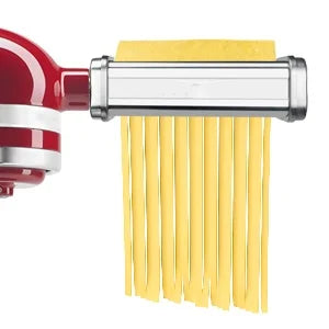 Pasta-opzetstuk voor KitchenAid-mixer, pastavelroller, spaghetti-fettuccinesnijder, roestvrijstalen noedels geschikt voor alle KitchenAid-chefs