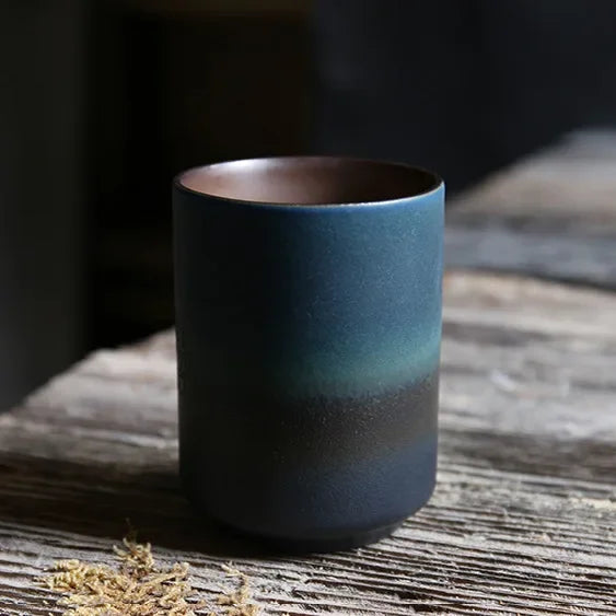 1pc Restaurant Kiln Coffee Cup 200ML Japanese Tea Cup High Temperature Resistant Ceramic Retro Style Gradient Mug Drinkware