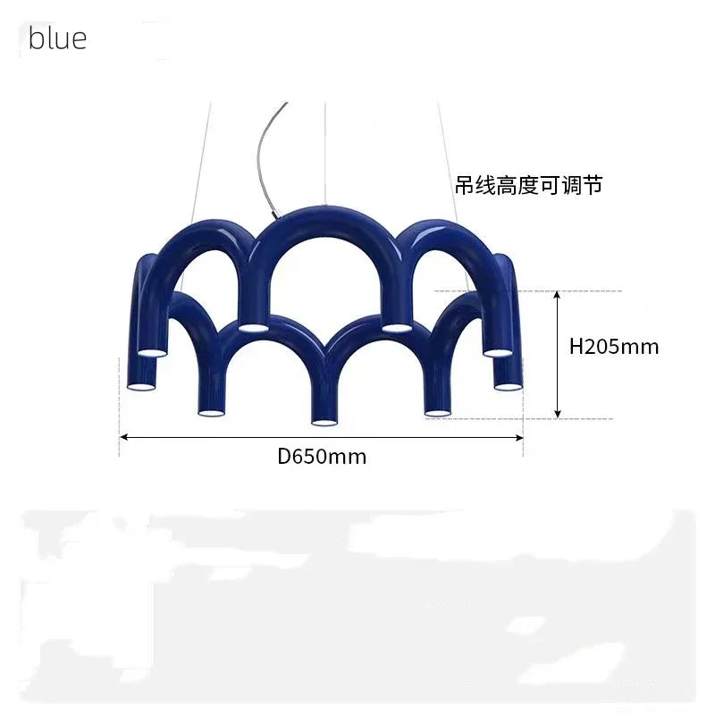 Modern U-shaped Chandelier Bedroom Kitchen Designer Bar Long Lamps Restaurant Decoration Lighting