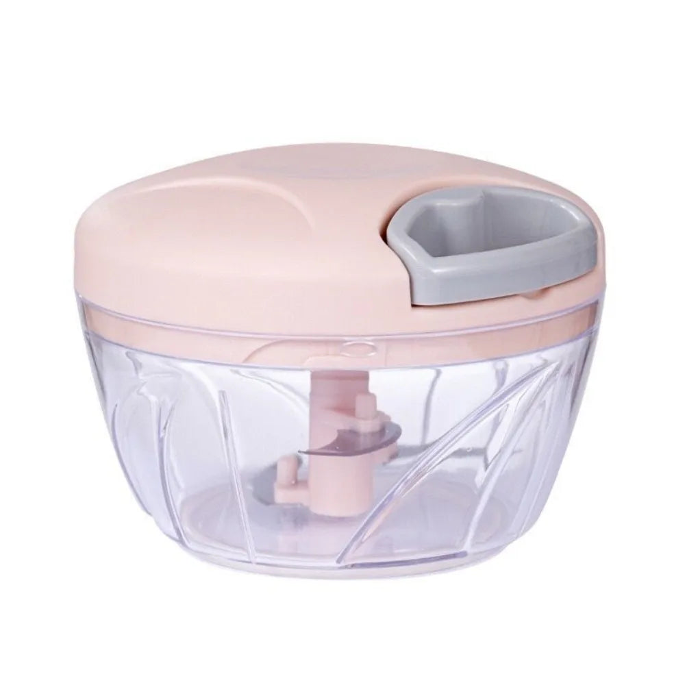 Green Food Processor Kitchen Gadgets 200ml/400ml Vegetable Chopper Blender Stainless Steel Blades Manual Pull Food Chopper