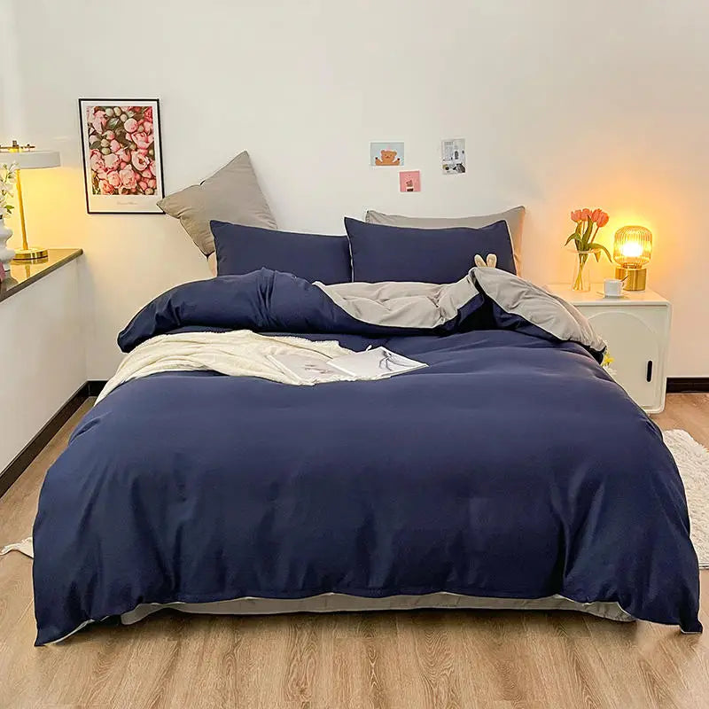Bonenjoy 1 pc House de couette temno siva barvna odeja Cover Cover Double Velikost Funda Nordica Cama 150 Queen/King Size Bed Cover