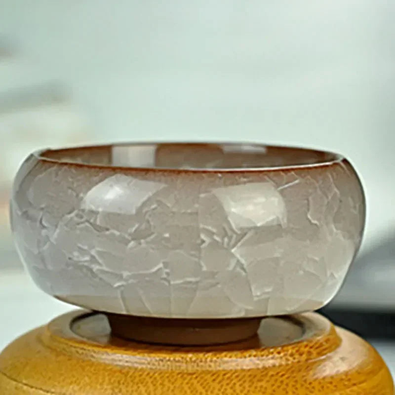 Handmade Ice Crack Ceramic Candlestick DIY Decorative Candle Holders for Home Party Wedding