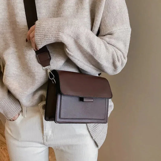 Класически дизайнер Pu Leather Crossbody чанта за жени Пътуване дръжка на чантата модна чанта за пратеник на рамо дами малка чанта с клапа