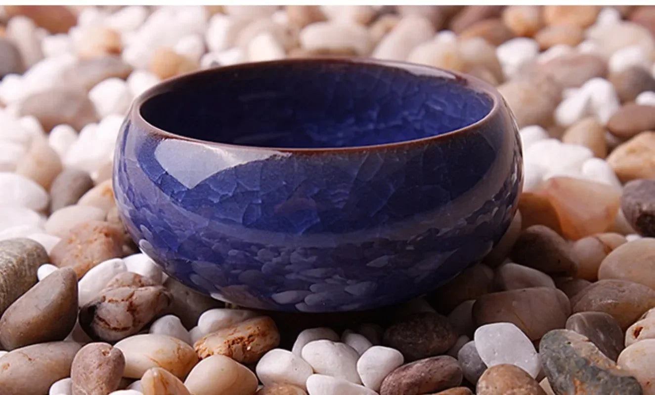 Handmade Ice Crack Ceramic Candlestick DIY Decorative Candle Holders for Home Party Wedding