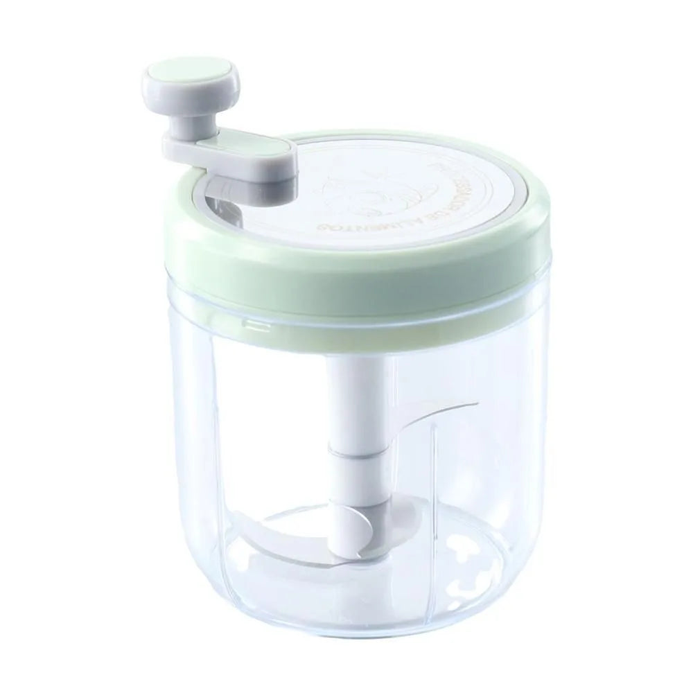 Green Food Processor Kitchen Gadgets 200ml/400ml Vegetable Chopper Blender Stainless Steel Blades Manual Pull Food Chopper
