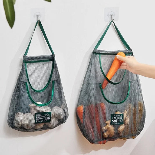 Herbruikbare opbergzakken Keuken Hangende netzak Thuis Groenten- en fruitopslag Netzak voor gember Knoflook Aardappelen Uien