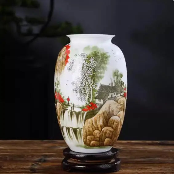 Jingdezhen keramična vaza vintage kitajske tradicionalne vaze domača vaza živali vaza fino gladko površinsko opremljanje člankov