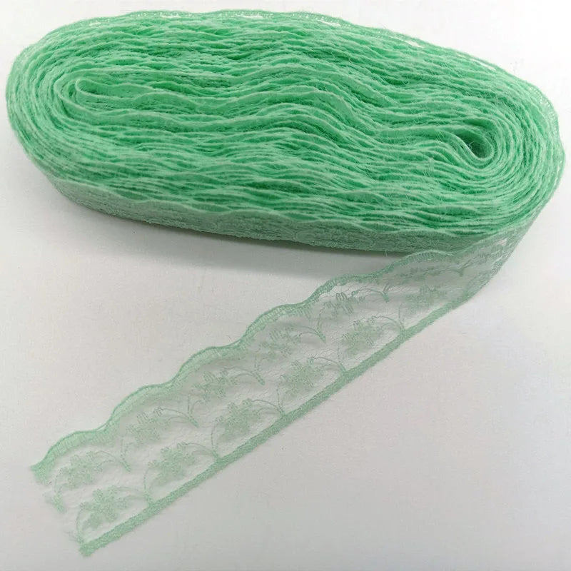 10yards Lace Ribbon Wedding Dress Fabrics for Embellishments for Sewing Handicraft Accessories Needlework Materials Width 2.3cm